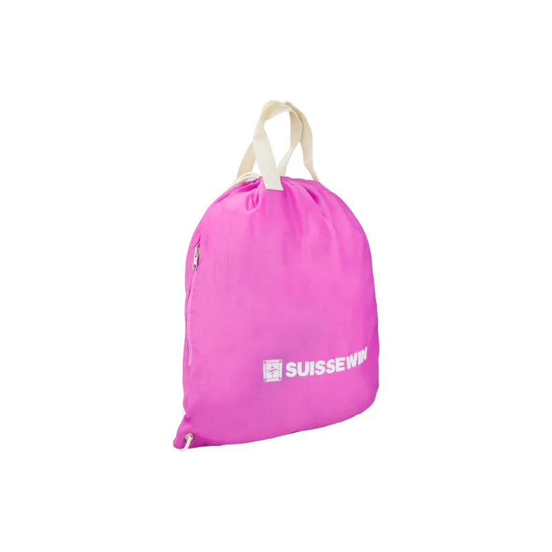 SUISSEWIN Polyester Backpack Unisex Green/Rose Red-5