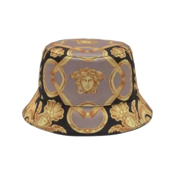 VERSACE Polyester Bucket Hats Men Yellow/Black