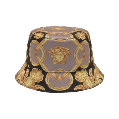 VERSACE Polyester Bucket Hats Men Yellow/Black