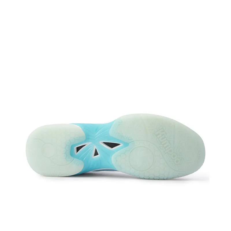 KUMPOO Slip Resistant, Breathable, Coverage, Support Badminton Shoes Unisex Sky Blue-4