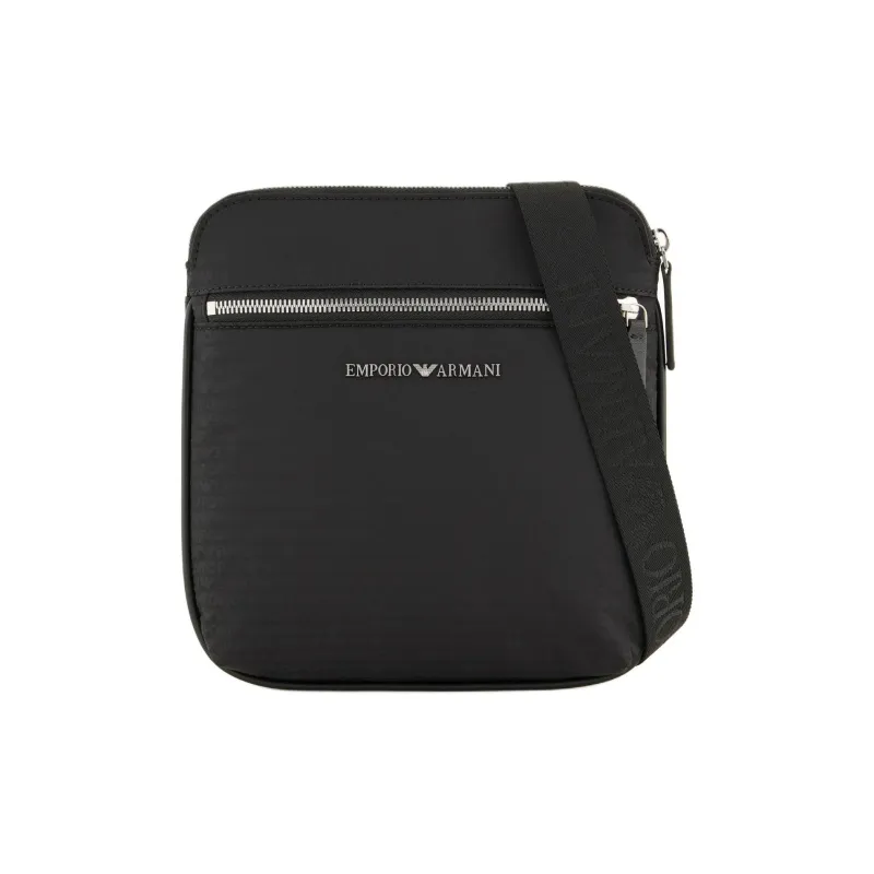 EMPORIO ARMANI Polyamide Shoulder Bag, Crossbody Bag Men Black-0