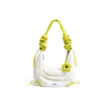 NOXXON Nylon Shoulder Bag Regular Women's White & Avocado Green/Verdant Green & Sunshine Yellow