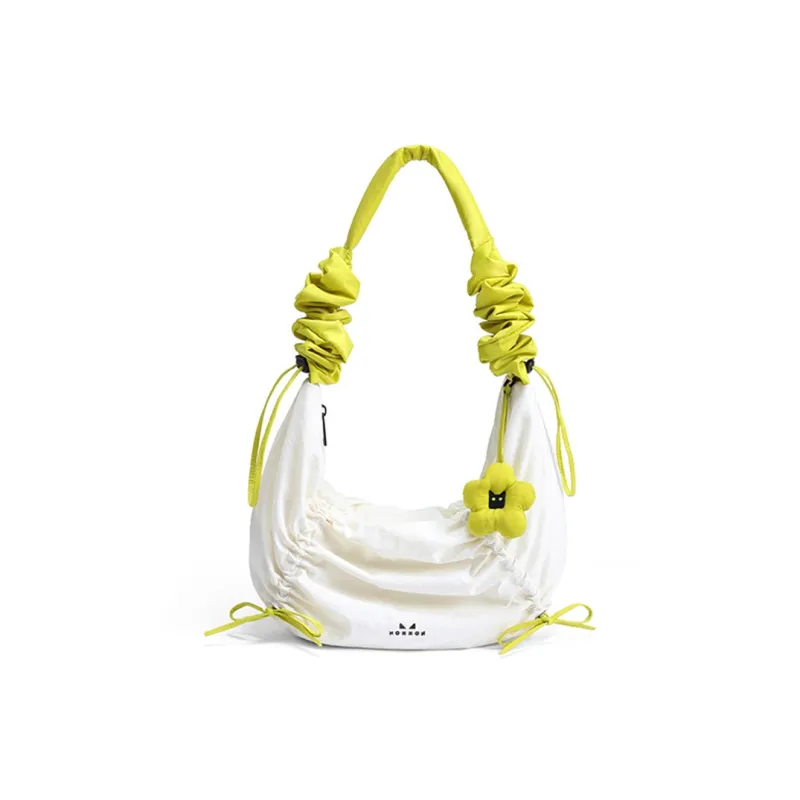 NOXXON Nylon Shoulder Bag Regular Women's White & Avocado Green/Verdant Green & Sunshine Yellow-3