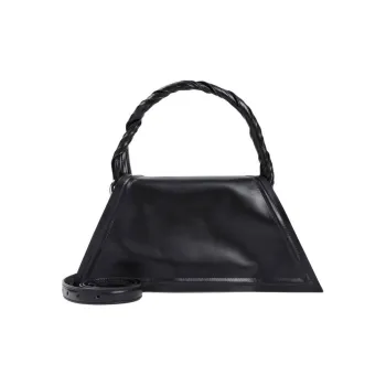 YProject Cow Leather Shoulder Bag Crossbody Bag Handbag Mini Women's Black