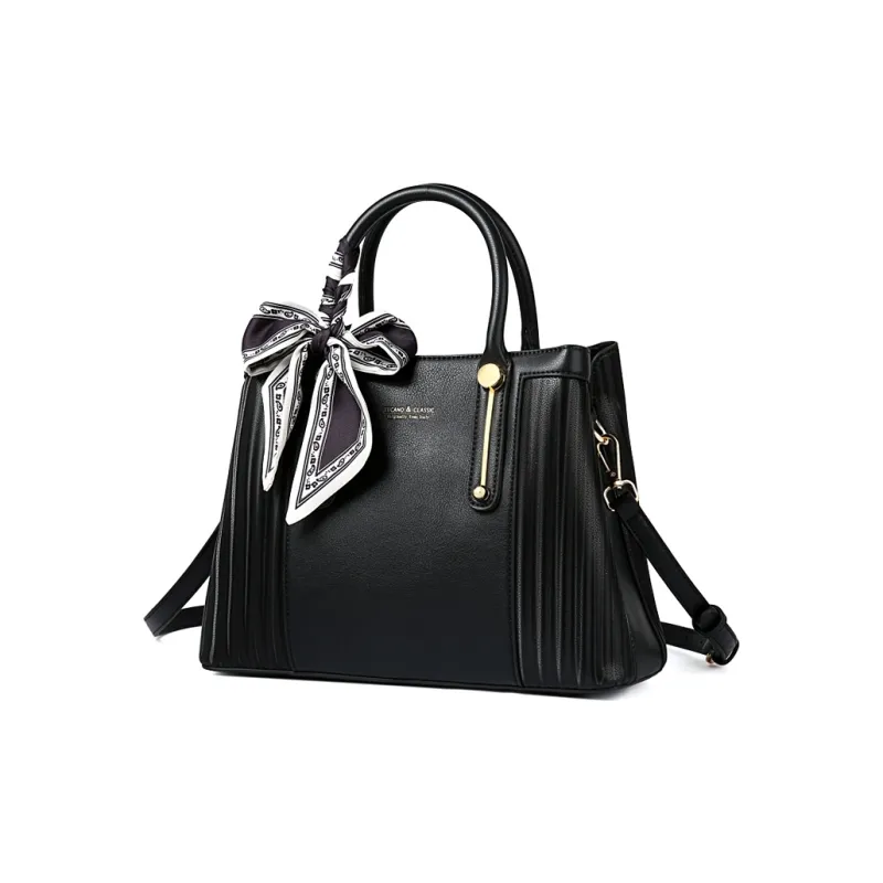 TUCANO Cow Leather One Shoulder Handbag Women's Classic Black-1