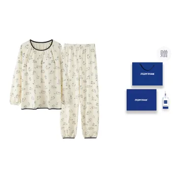Floating Light Islands Pajama Set Women's Box Ecru
