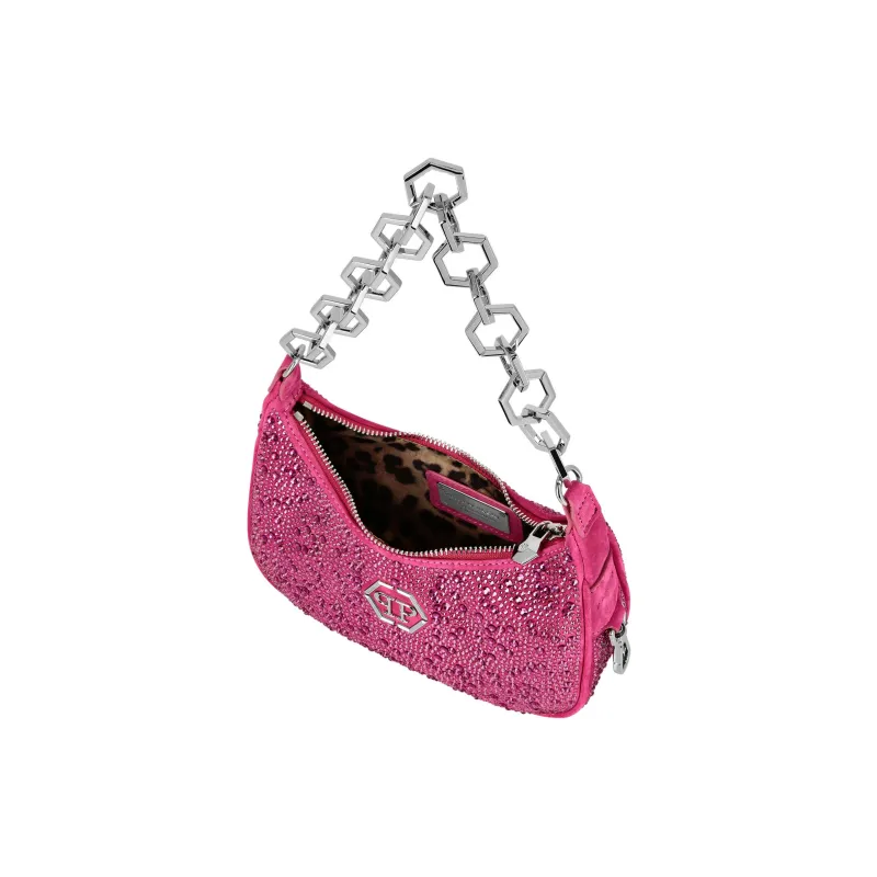 PHILIPP PLEIN Calfskin Handbag, Shoulder Bag Women's Fuchsia Purple-2