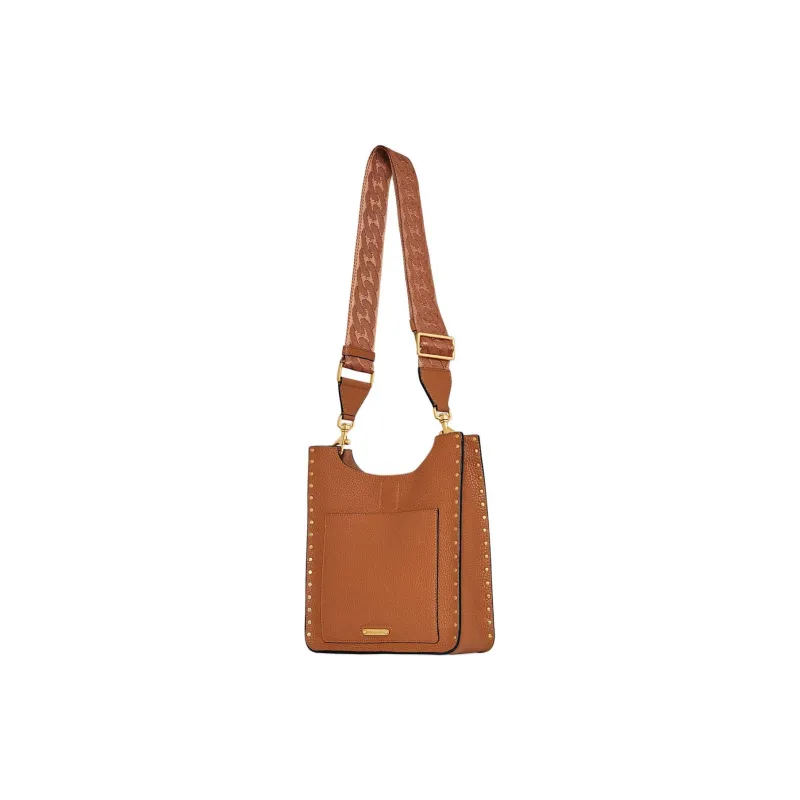 REBECCA MINKOFF Genuine Leather Shoulder Bag Crossbody Bag Medium Size Women's Brown-1