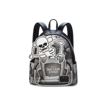 Disney Polyurethane Backpack Mini Unisex Black Gray Color