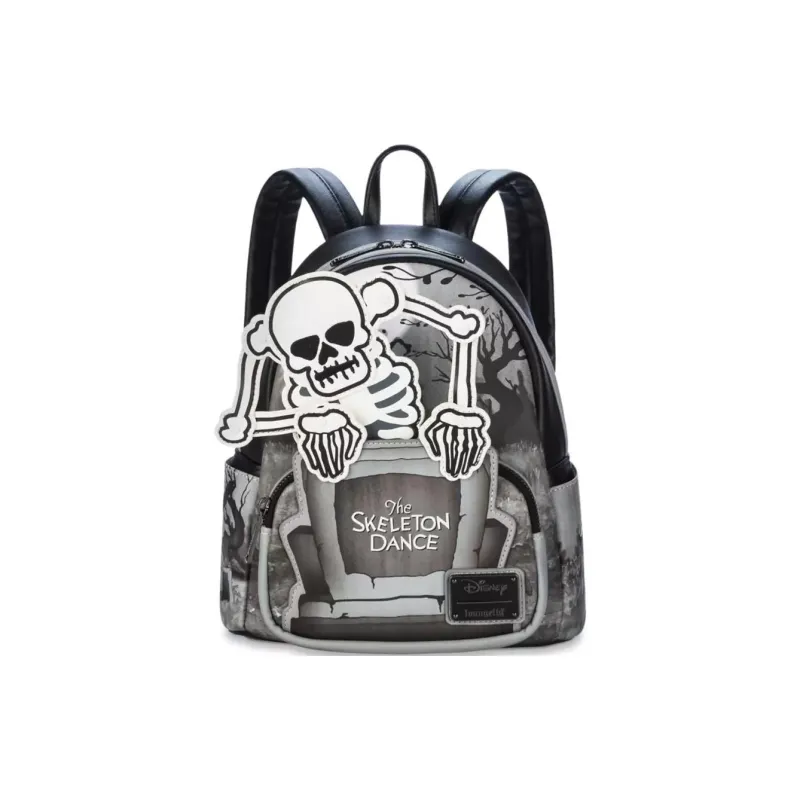 Disney Polyurethane Backpack Mini Unisex Black Gray Color-0