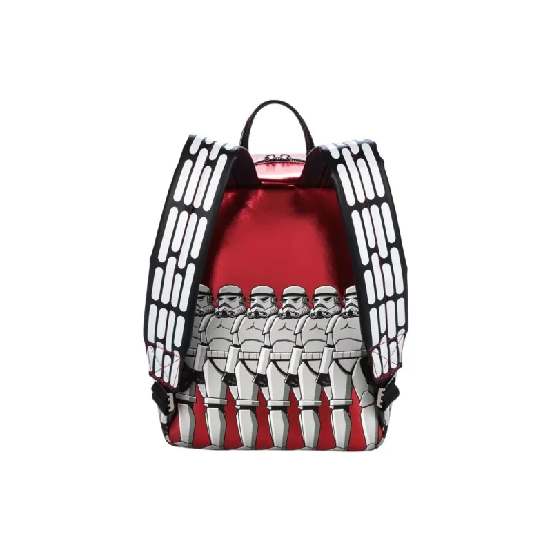 Disney Polyurethane Backpack Mini Men Metal Red-1