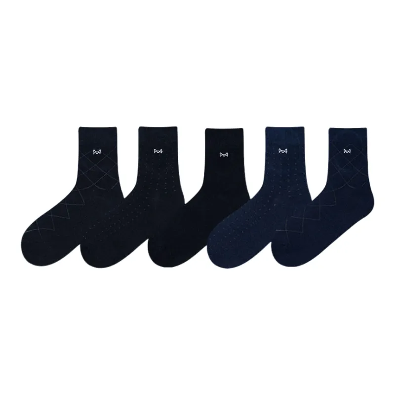 MIIOW Mid Calf Socks Men 5 Pack-0