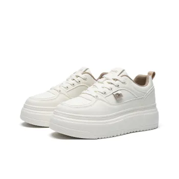 ZHR Squashy And Bouncy Feeling White Sneakers Wear Resistant Slip Resistant Low Top Skateboard Shoes Women's