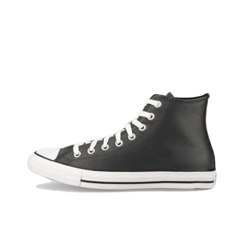 Converse CHUCK TAYLOR Anti Slip Wear Resistant Mid Top Skateboard Shoes Unisex Black-0