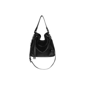 REBECCA MINKOFF Leather Hobo Bag Handbag Shoulder Bag Women's Black