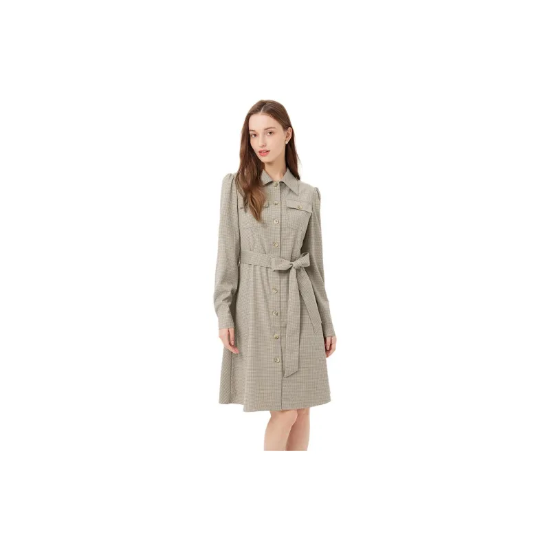 Hush Puppies Long Sleeved Dresses Women's Heather Gray-1