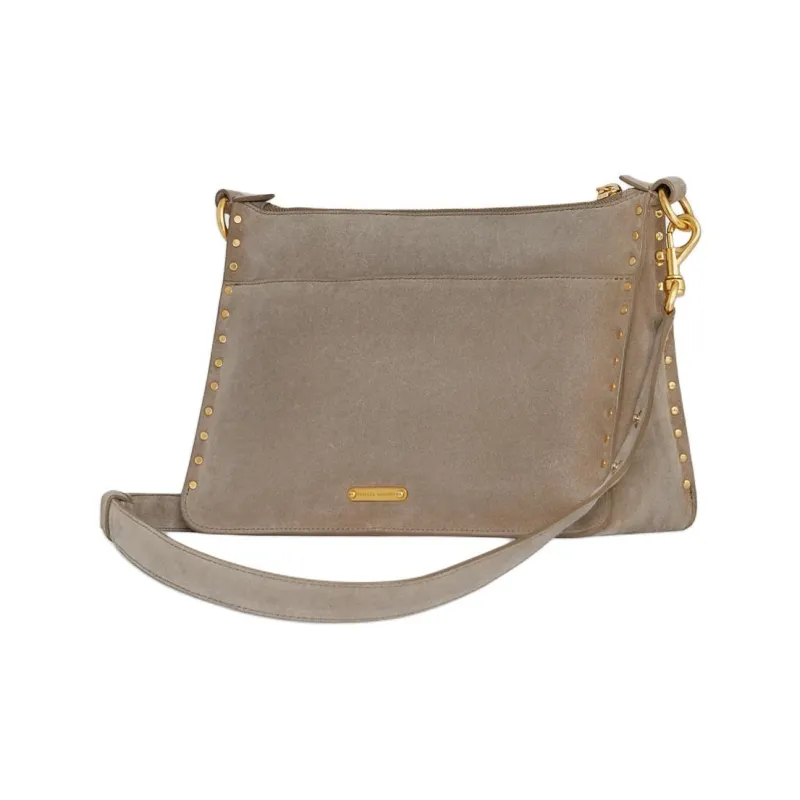 REBECCA MINKOFF Genuine Leather Suede Crossbody Bag Shoulder Bag Women's Clay Brown-1