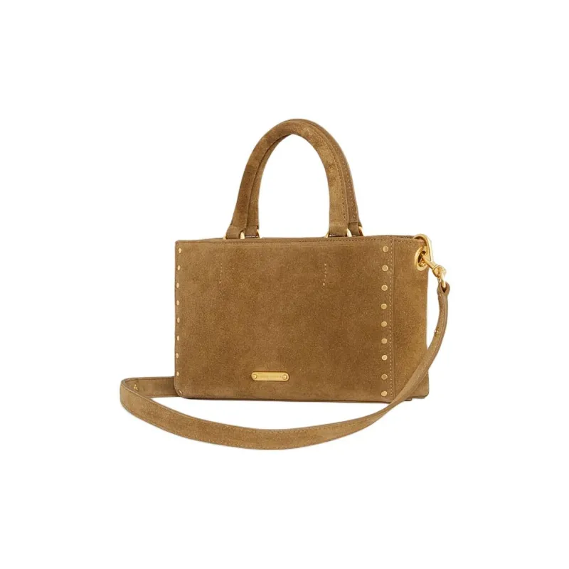 REBECCA MINKOFF Suede Handbag Shoulder Bag Crossbody Bag Women's Honey Brown-1