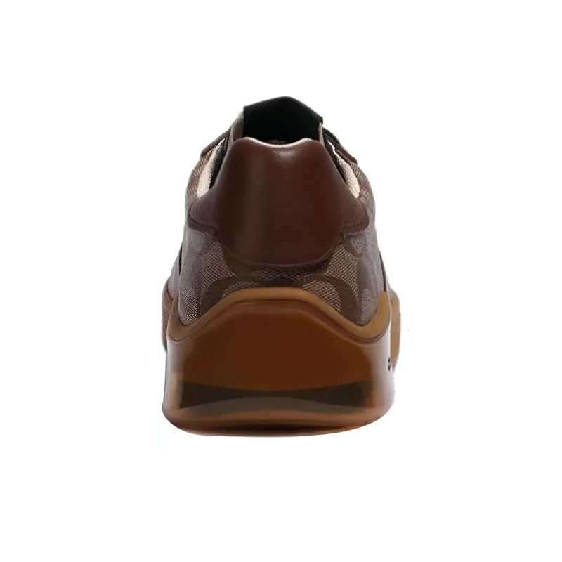 COACH CitySole Low Top Stylish Skateboarding Shoes Men's Brown-3