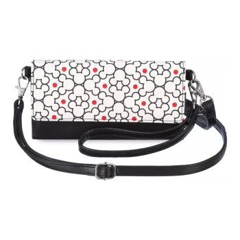 Disney Polyurethane Shoulder Bag Crossbody Bag Wallet Unisex Black White