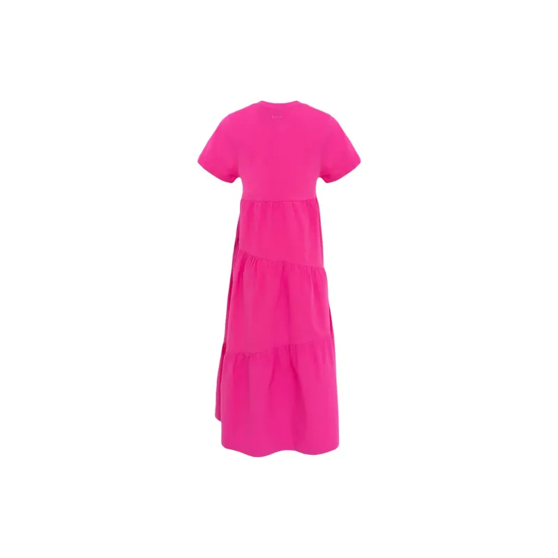 HUGO BOSS Short Sleeved Dress Women's Fuchsia-1