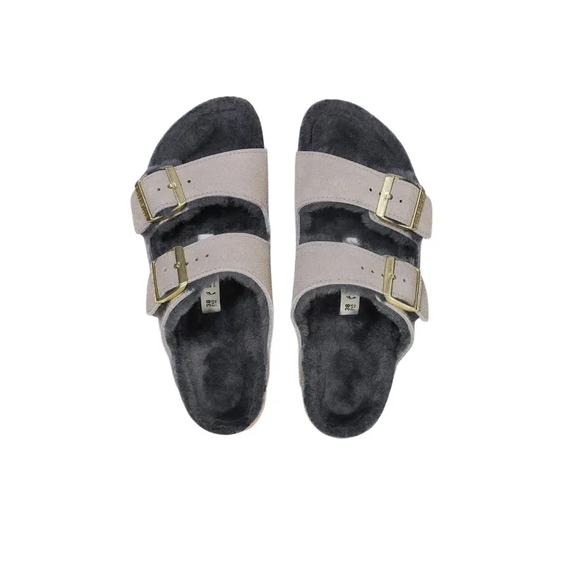 Birkenstock Slide Slippers Women's Lime Gray-2