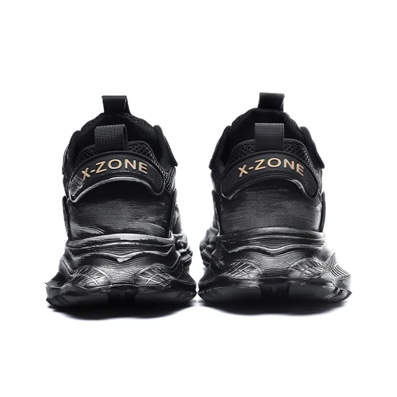 X ZONE Cushioning Coverage Wear Resistant Lightweight Breathable Low Top Chunky Sneakers Men-4