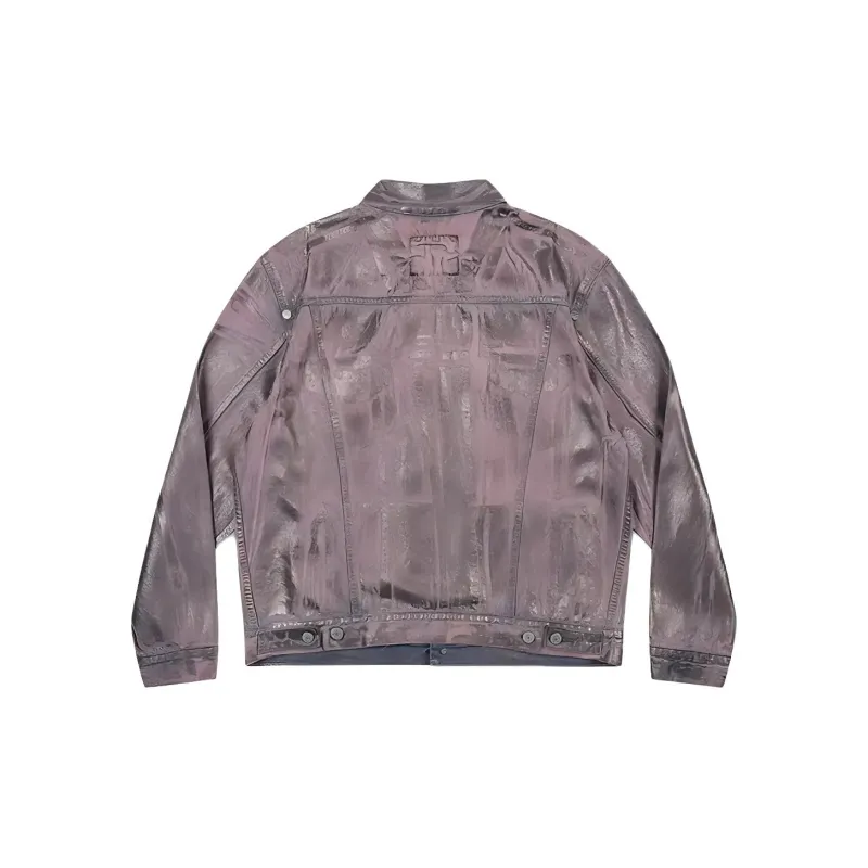 Good Bai X Levis GOOD BAI Collaboration Jackets Unisex Peach Pink-1