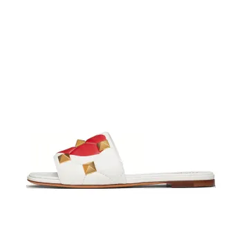 Valentino Amore Slip Resistant Slide Slippers Women's White Red