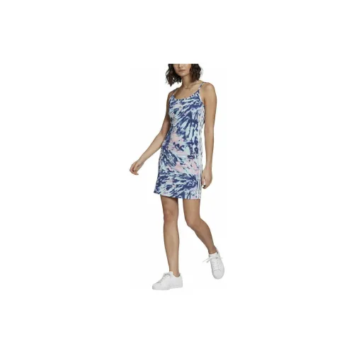 Adidas Originals Slip Dresses Women's Tie-Dye Blue