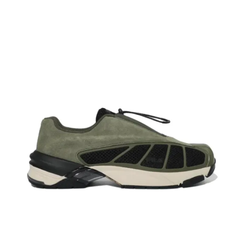 FILA Wear Resistant Slip Resistant Low Top Casual Shoes Unisex Dark Green-1