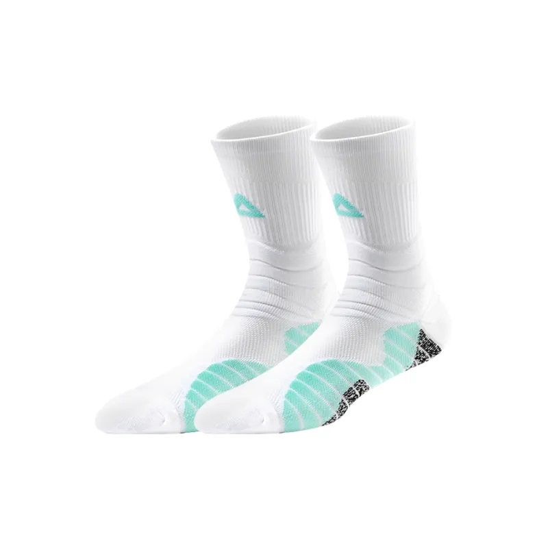 PEAK Basketball Socks Unisex 3 Pack White Blue-11