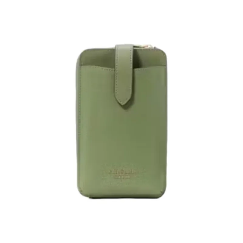 Kate Spade Cow Leather Cell Phone Pouch Shoulder Bag Crossbody Bag Women's Cedar Green-0