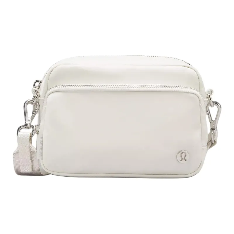 Lululemon Nylon Crossbody Bag Regular Unisex Bone & Silver-0