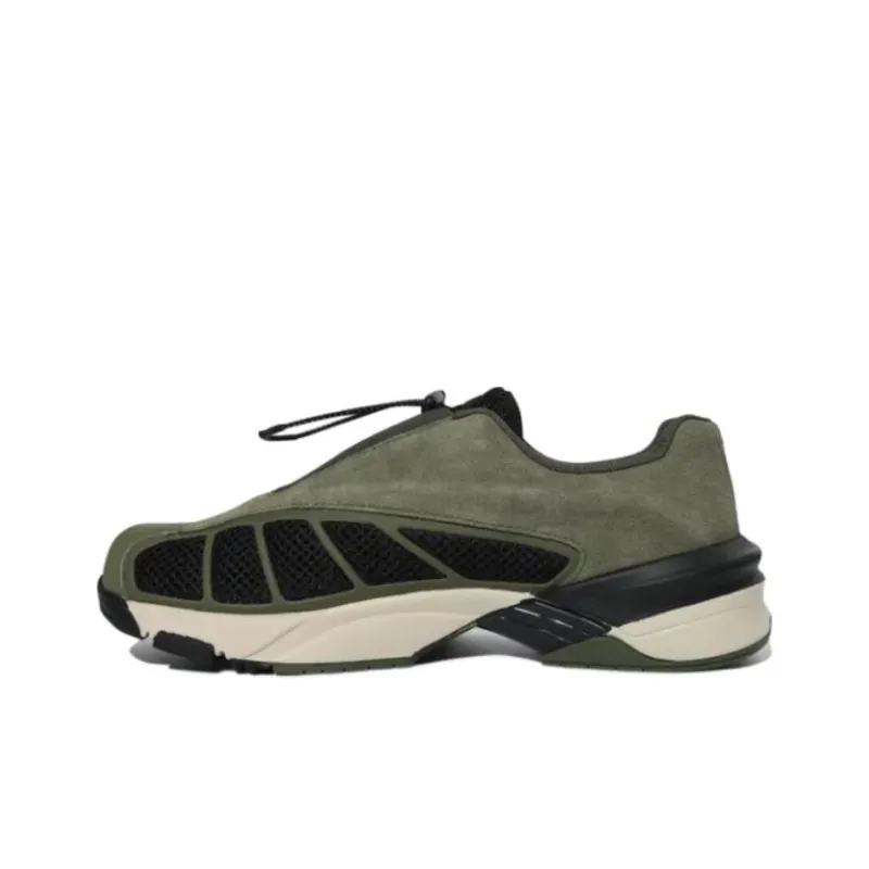 FILA Wear Resistant Slip Resistant Low Top Casual Shoes Unisex Dark Green-0