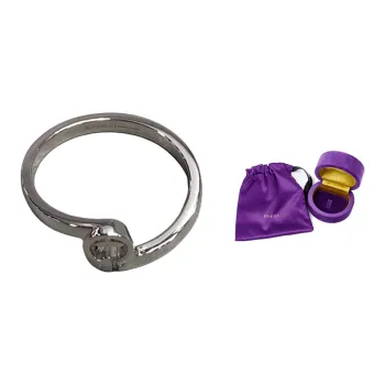 GUCCI GG Running 18K White Gold Rings Unisex