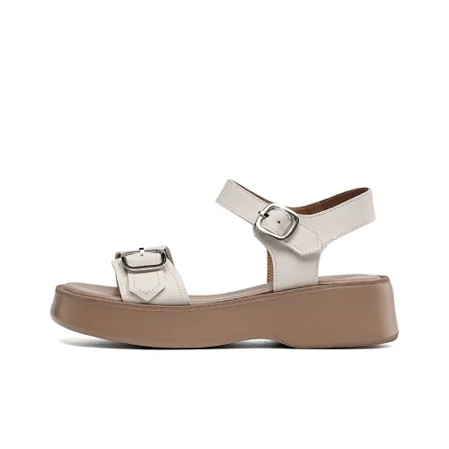 EBLAN Beach Sandals Women's Off White