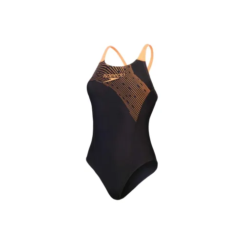 Speedo One-Piece Swimsuits Women's Black/Orange