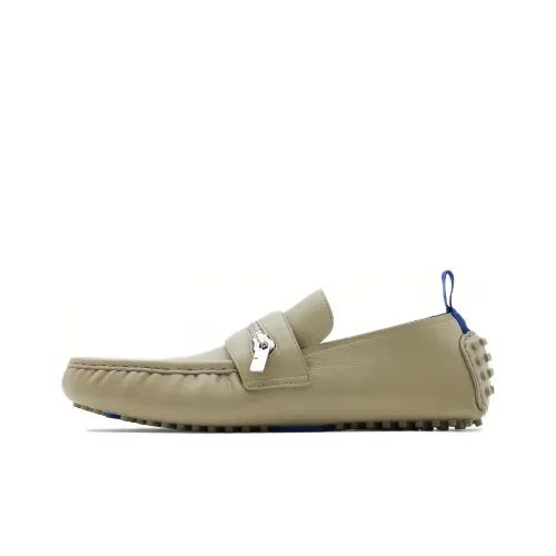 Burberry Zip detail Leather Loafers