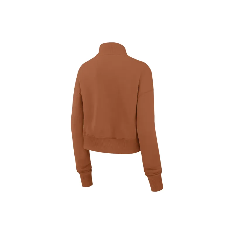 Nike Texas Longhorns Legacy Elevated Logo Women's Nike College Cropped 1/4-Zip Crew-1