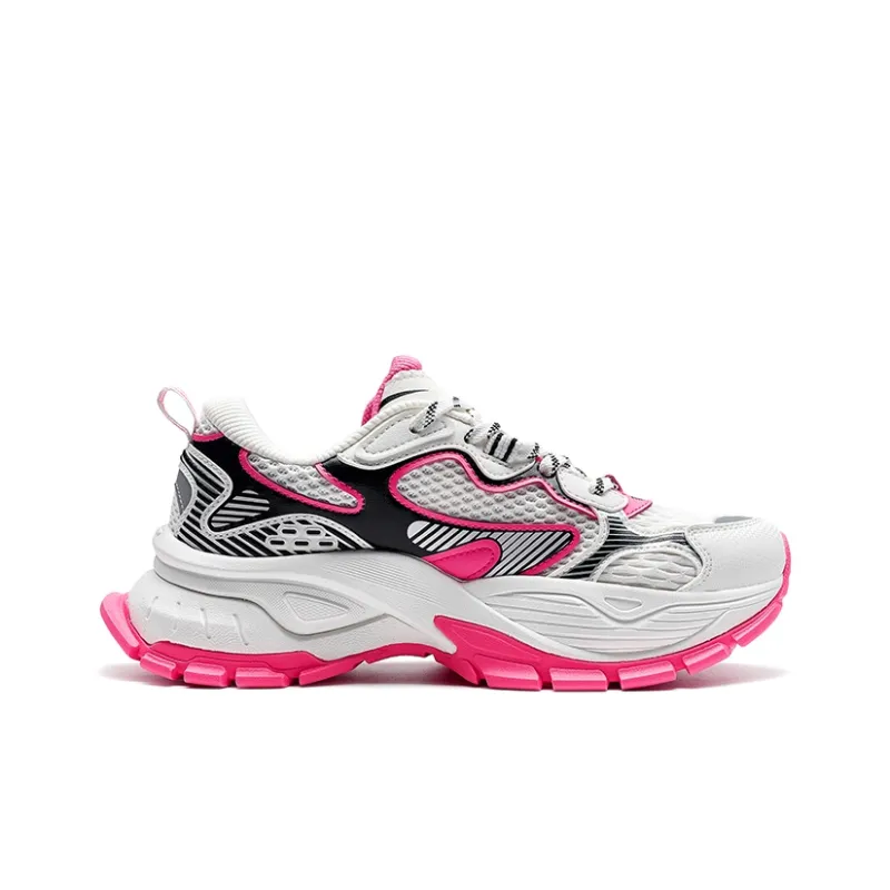 XTEP Basque Height Increasing Slip Resistant Low Top Casual Shoes Women's Playful Berry-1