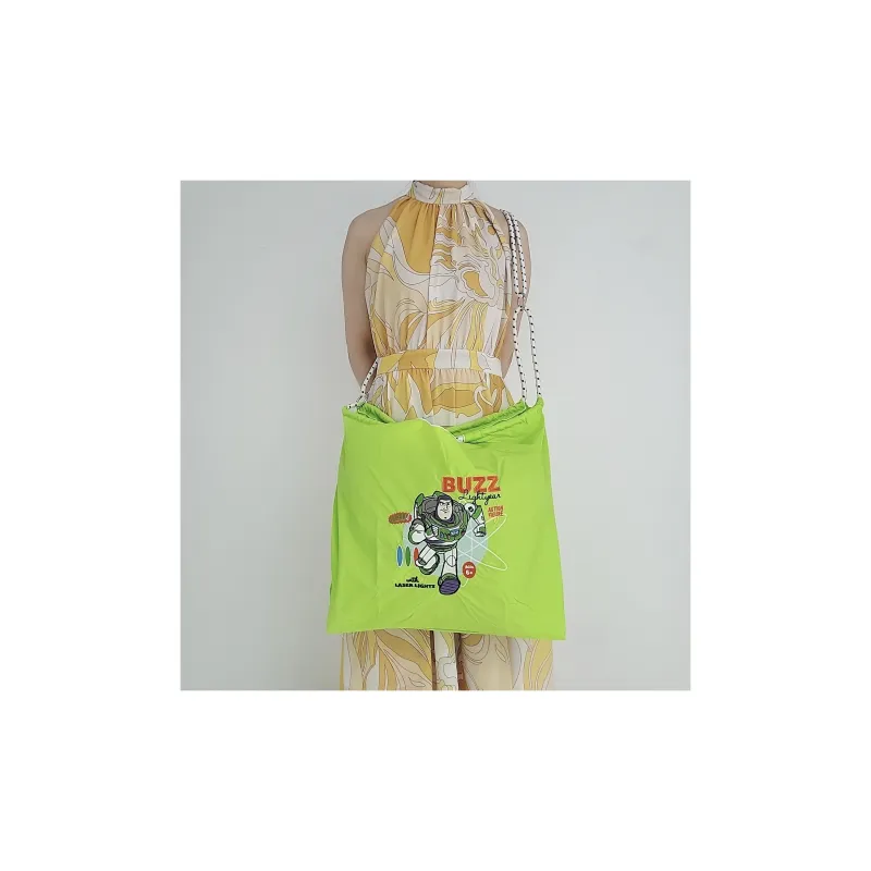 Disney Toy Story Series Water-Resistant Nylon Tote Bag Shoulder Bag Women's Neon Green-9