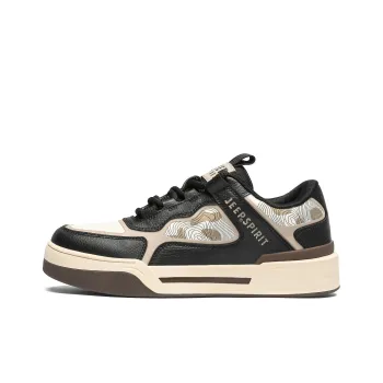 JEEP SPIRIT Anti-Slip Wear-Resistant Low-Top Skateboard Shoes Men Graphite Black
