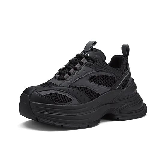 ZSBELLA Cushioned Slip-Resistant Height Increasing Low-Top Chunky Sneakers Women's-1
