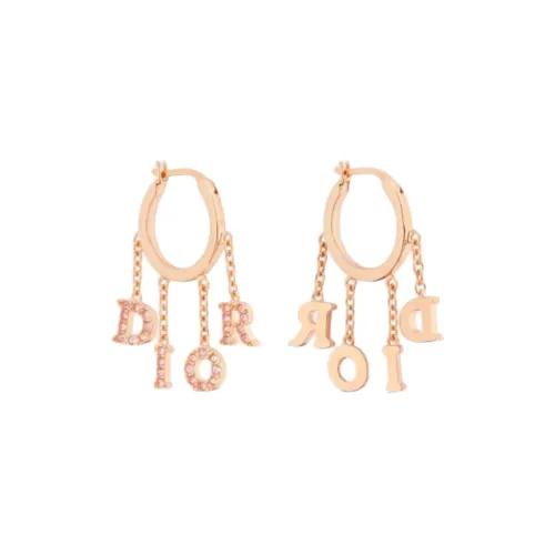 DIOR Metal Earrings Women's Rose Gold