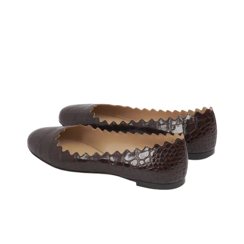 Chloé Lauren Embossed Ballerina Shoes Women's-2