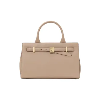 Kate Spade Pebbled Leather Shoulder Bag Crossbody Bag Handbag Medium Size Women's Beige