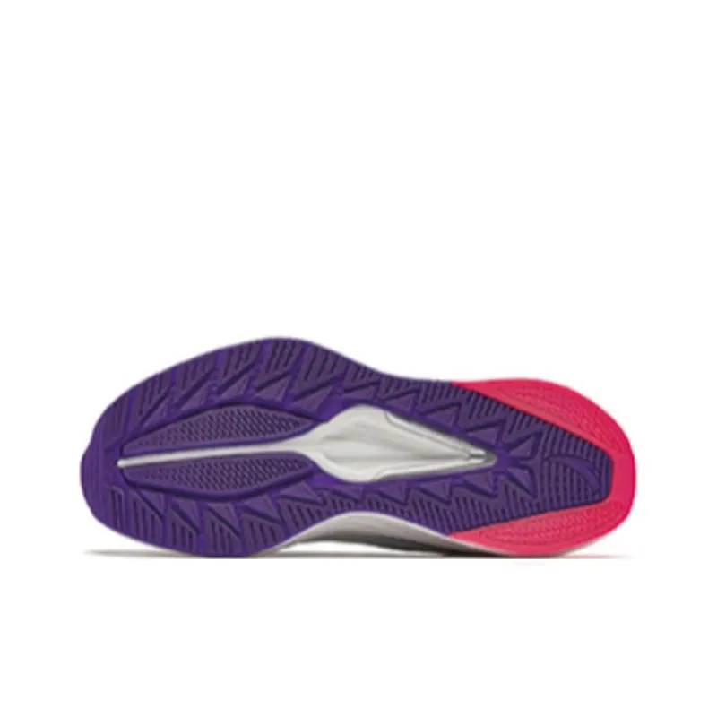 Anta Wear Resistant Slip Resistant Low Top Casual Running Shoes Women's Gray Purple Red-3