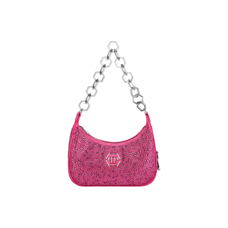 PHILIPP PLEIN Calfskin Handbag, Shoulder Bag Women's Fuchsia Purple-0