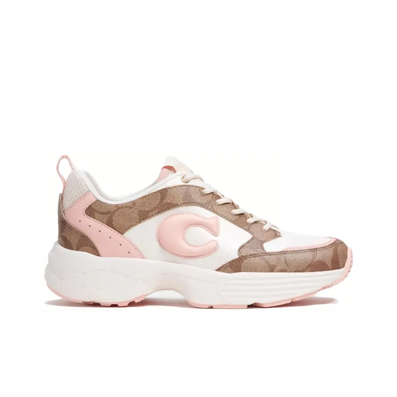 COACH Slip Resistant Low Top Casual Shoes Women's Pink-1